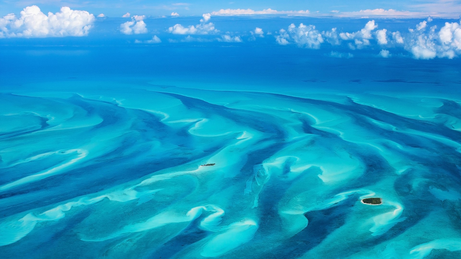 Aerial view of The Bahamas